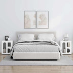 Comodino 2 pcs Bianco 40 x 35 x 50 cm Legno multistrato