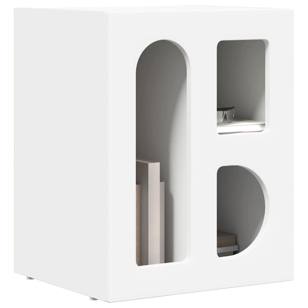 Comodino 2 pcs Bianco 40 x 35 x 50 cm Legno multistrato