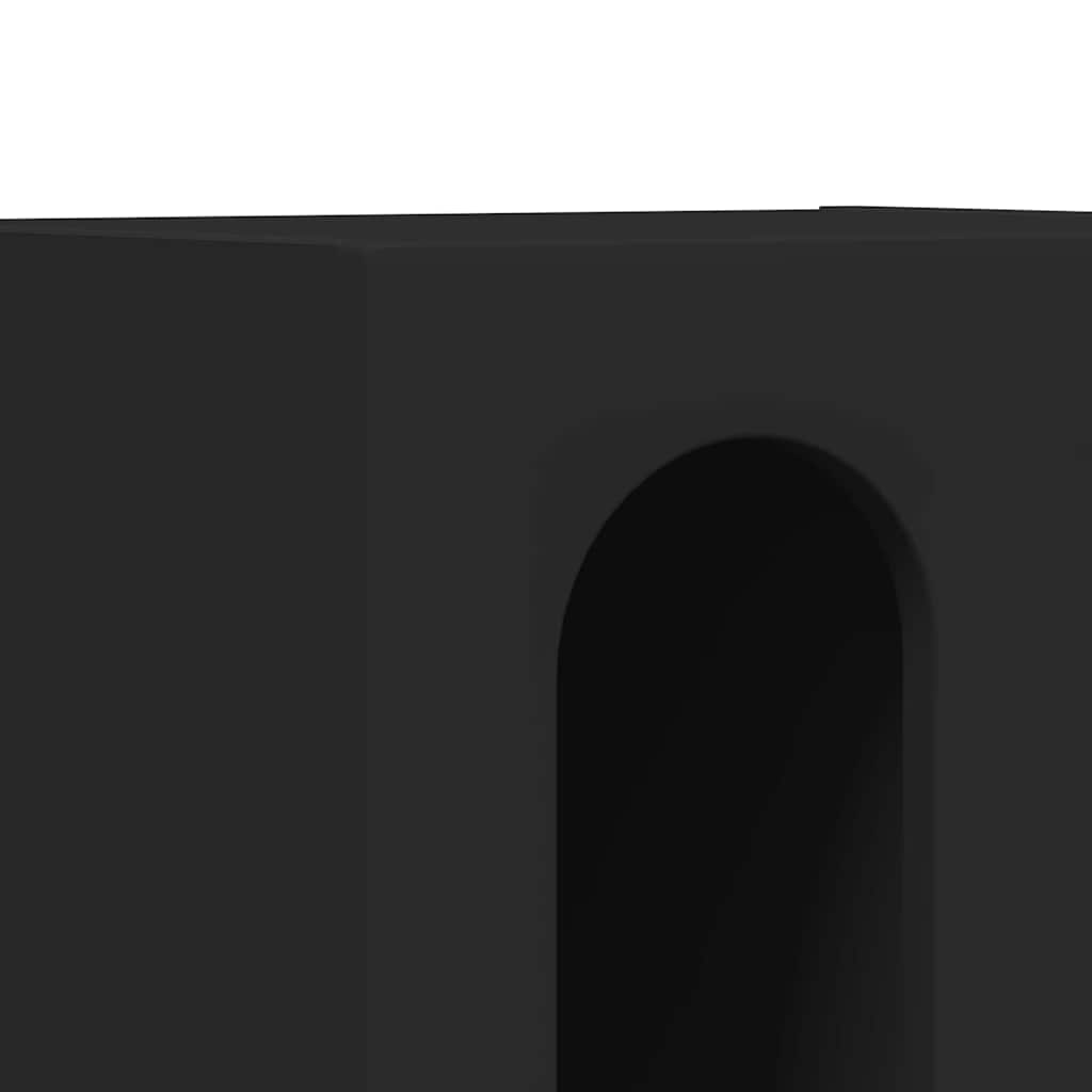 Comodino 2 pcs Nero 40 x 35 x 50 cm Legno multistrato
