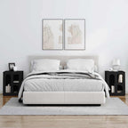 Comodino 2 pcs Nero 40 x 35 x 50 cm Legno multistrato