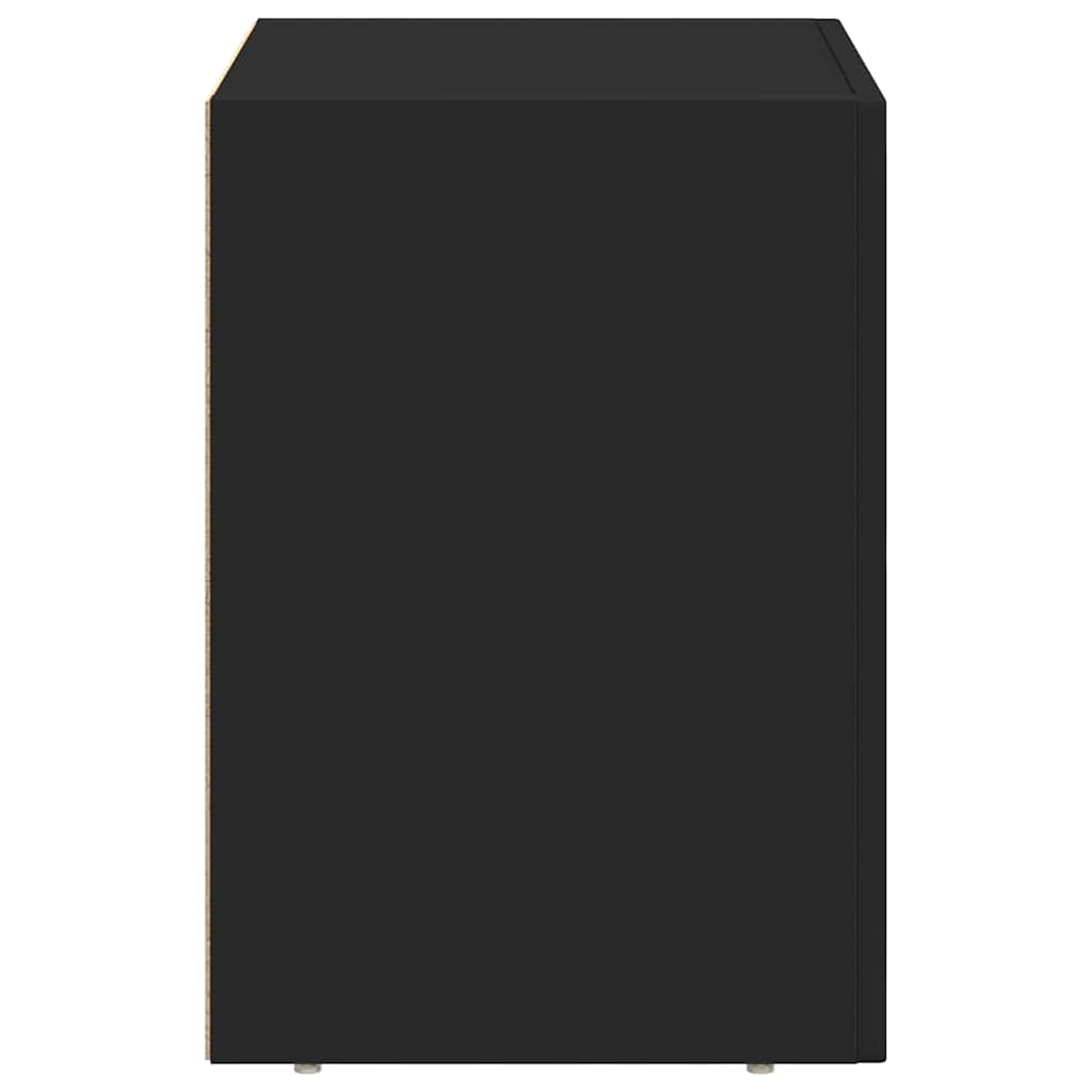 Comodino 2 pcs Nero 40 x 35 x 50 cm Legno multistrato