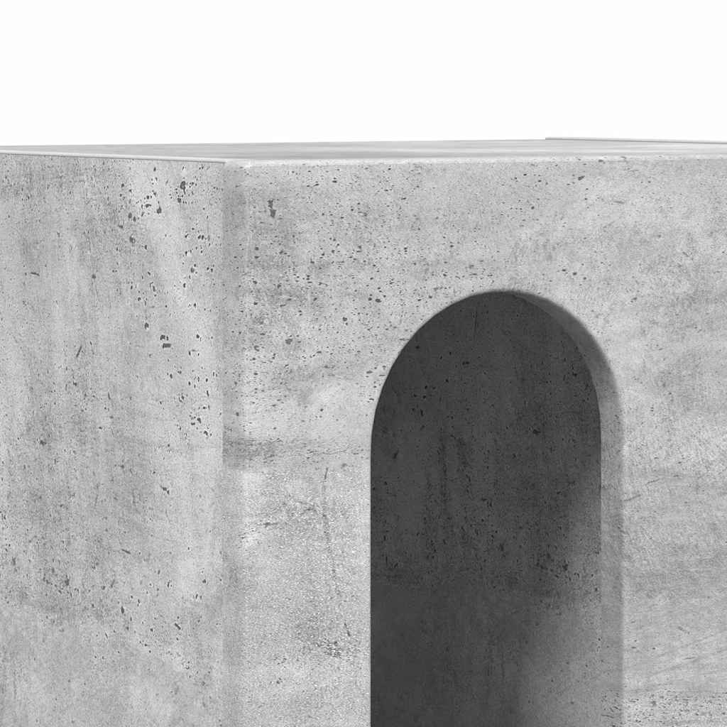 Comodino Grigio cemento 40 x 35 x 50 cm Legno multistrato