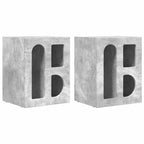 Comodino 2 pcs Grigio cemento 40 x 35 x 50 cm Legno multistrato