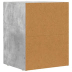 Comodino 2 pcs Grigio cemento 40 x 35 x 50 cm Legno multistrato