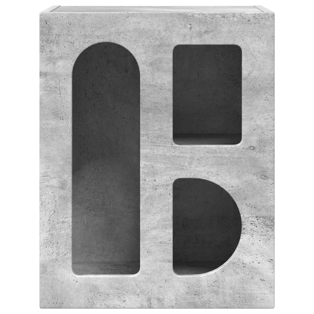 Comodino 2 pcs Grigio cemento 40 x 35 x 50 cm Legno multistrato