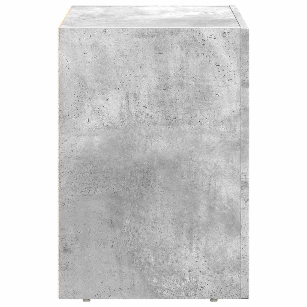 Comodino 2 pcs Grigio cemento 40 x 35 x 50 cm Legno multistrato