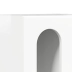 Comodino Bianco Lucido 40 x 35 x 50 cm Legno multistrato