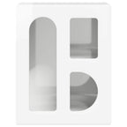Comodino Bianco Lucido 40 x 35 x 50 cm Legno multistrato