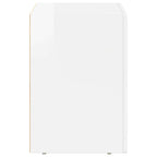 Comodino Bianco Lucido 40 x 35 x 50 cm Legno multistrato