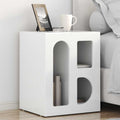 Comodino 2 pcs Bianco Lucido 40 x 35 x 50 cm Legno multistrato