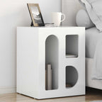 Comodino 2 pcs Bianco Lucido 40 x 35 x 50 cm Legno multistrato