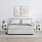 Comodino 2 pcs Bianco Lucido 40 x 35 x 50 cm Legno multistrato