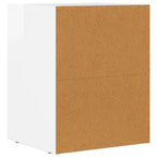 Comodino 2 pcs Bianco Lucido 40 x 35 x 50 cm Legno multistrato