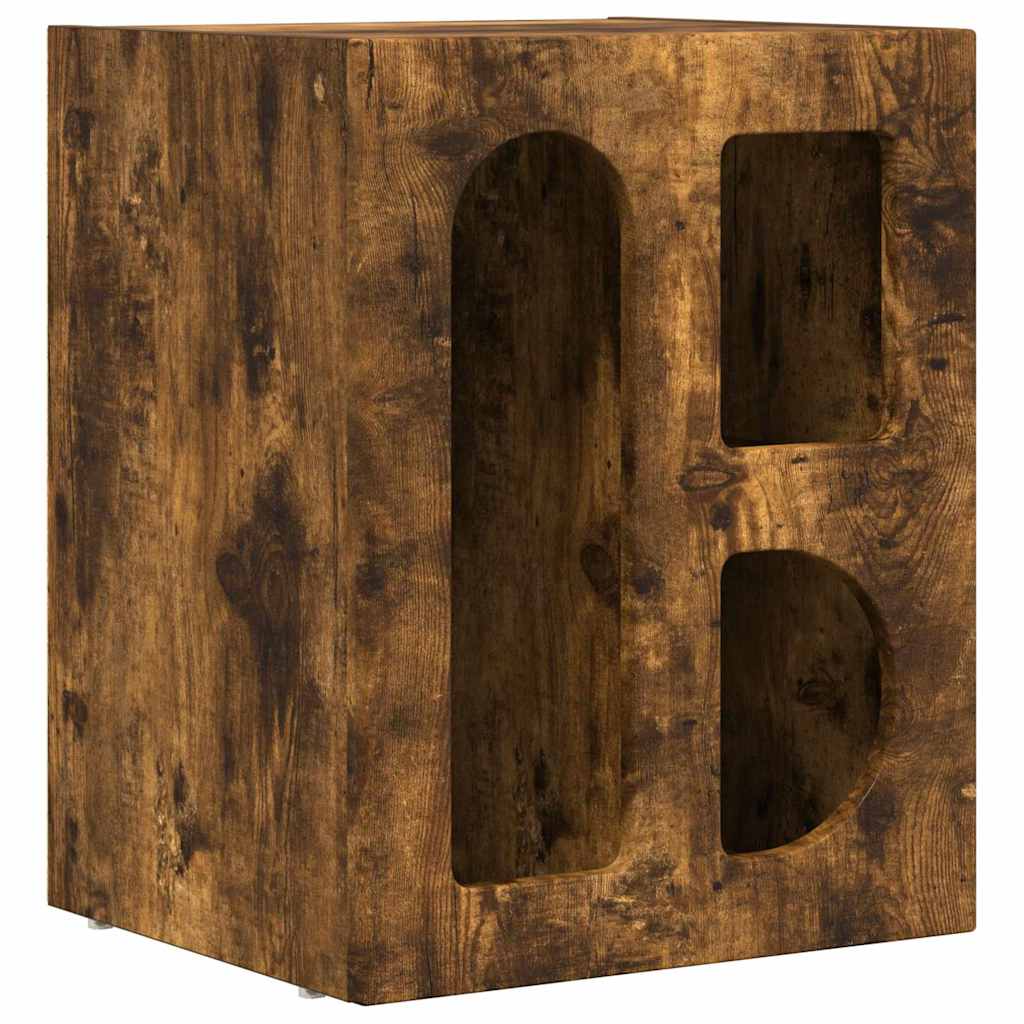 Comodino 2 pcs Rovere fumé 40 x 35 x 50 cm Legno multistrato