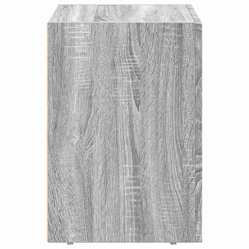 Comodino Grigio Sonoma 40 x 35 x 50 cm Legno multistrato