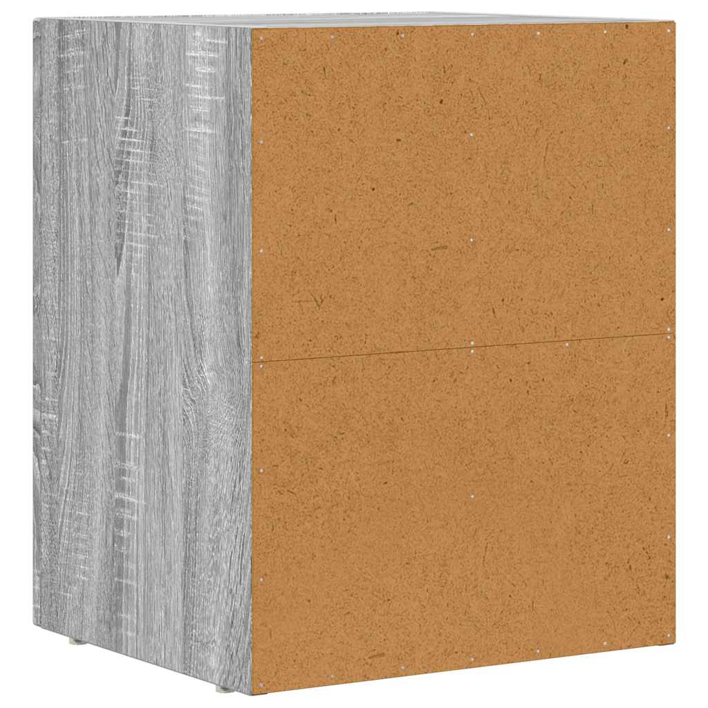 Comodino 2 pcs Grigio Sonoma 40 x 35 x 50 cm Legno multistrato