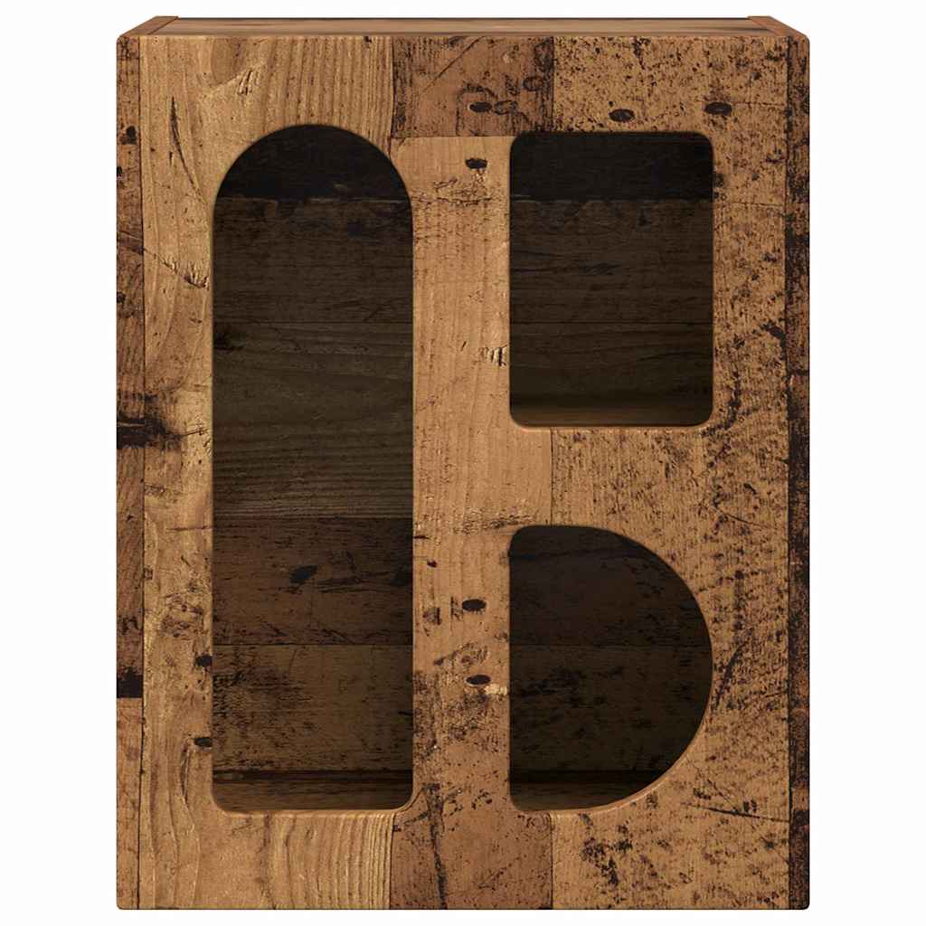 Comodino 2 pcs Legno vecchio 40 x 35 x 50 cm Legno multistrato
