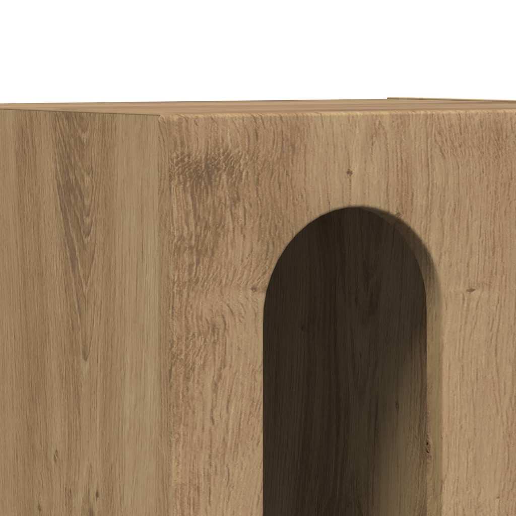Comodino Rovere artigianale 40 x 35 x 50 cm Legno multistrato