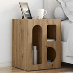 Comodino Rovere artigianale 40 x 35 x 50 cm Legno multistrato