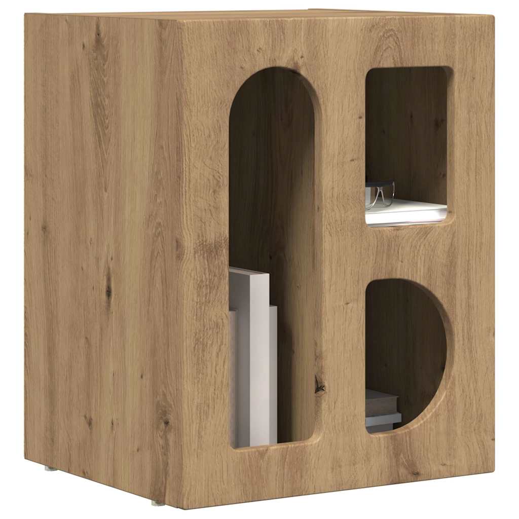 Comodino Rovere artigianale 40 x 35 x 50 cm Legno multistrato