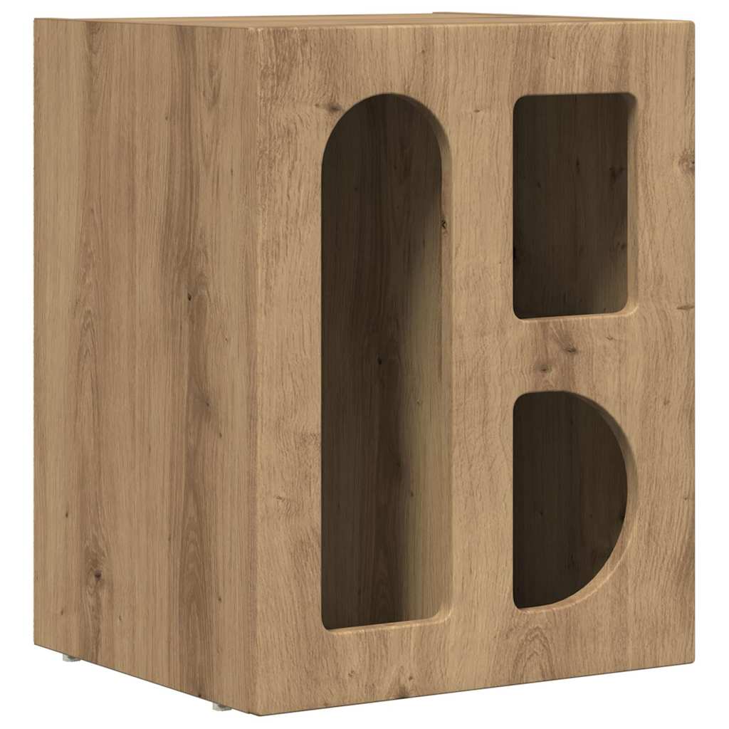 Comodino 2 pcs Rovere artigianale 40 x 35 x 50 cm