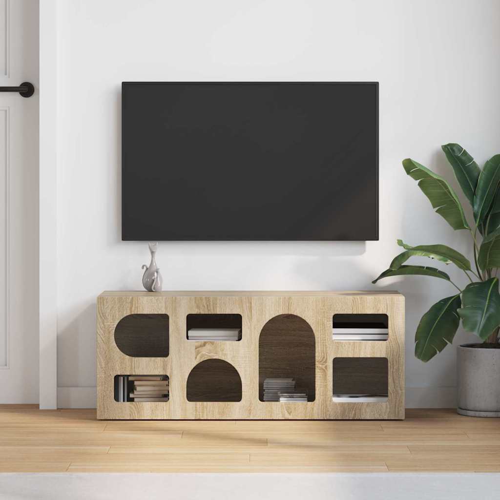 Mobile TV Rovere Sonoma 100 x 35 x 40 cm Legno multistrato