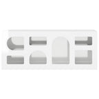 Mobile TV Bianco Lucido 100 x 35 x 40 cm Legno multistrato