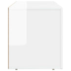 Mobile TV Bianco Lucido 100 x 35 x 40 cm Legno multistrato