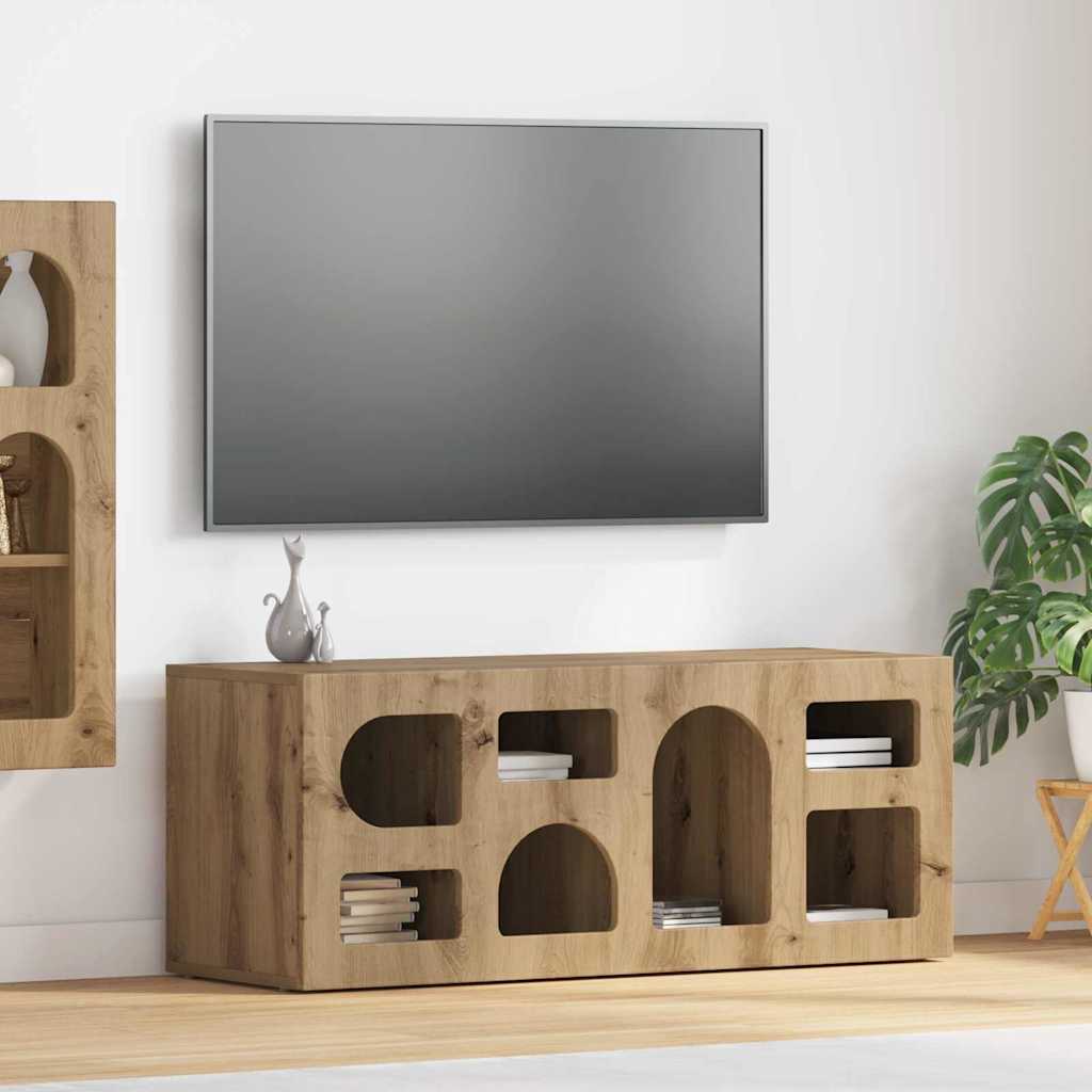 Mobile TV Rovere artigianale 100 x 35 x 40 cm Legno multistrato