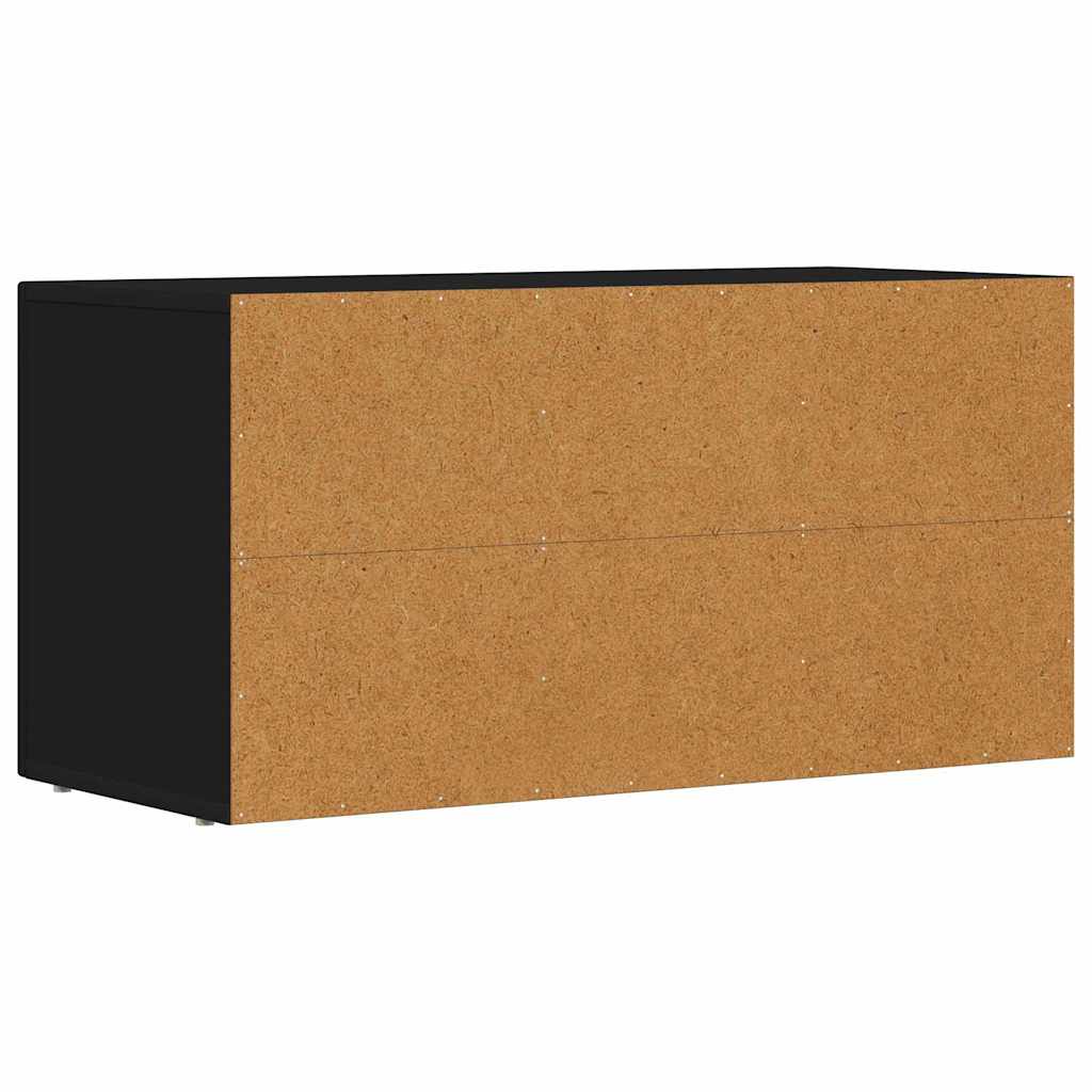 Mobile TV Nero 80 x 35 x 40 cm Legno multistrato