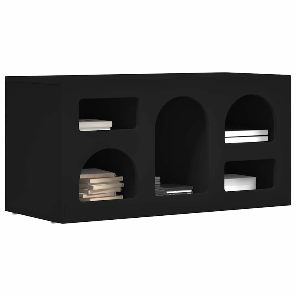 Mobile TV Nero 80 x 35 x 40 cm Legno multistrato