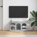 Mobile TV Grigio cemento 80 x 35 x 40 cm Legno multistrato