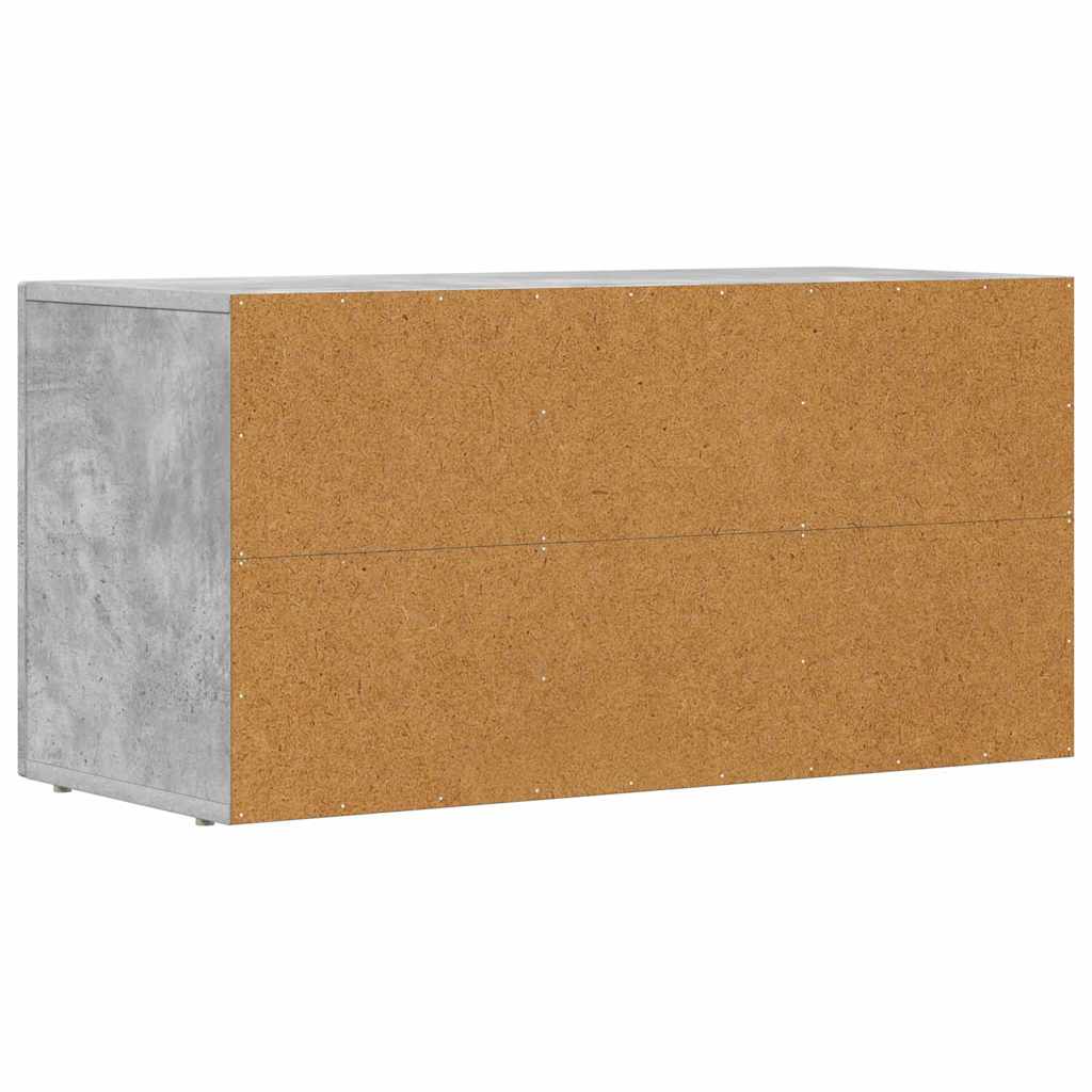 Mobile TV Grigio cemento 80 x 35 x 40 cm Legno multistrato