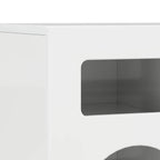 Mobile TV Bianco Lucido 80 x 35 x 40 cm Legno multistrato