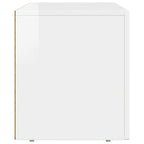 Mobile TV Bianco Lucido 80 x 35 x 40 cm Legno multistrato