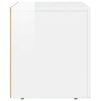 Mobile TV Bianco Lucido 60 x 35 x 40 cm Legno multistrato