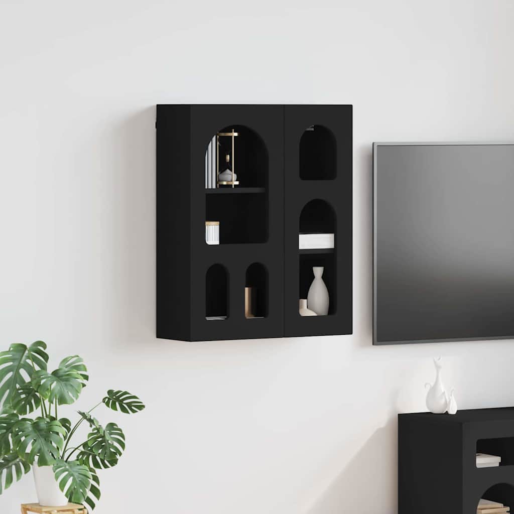 Armadio pensile Nero 59 x 20 x 71.5 cm Legno multistrato