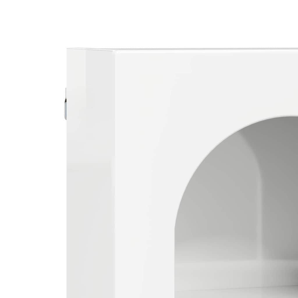 Armadio pensile con lo scaffale Bianco Lucido 59 x 20 x 71.5 cm