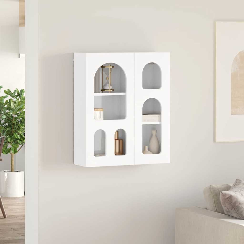 Armadio pensile con lo scaffale Bianco Lucido 59 x 20 x 71.5 cm