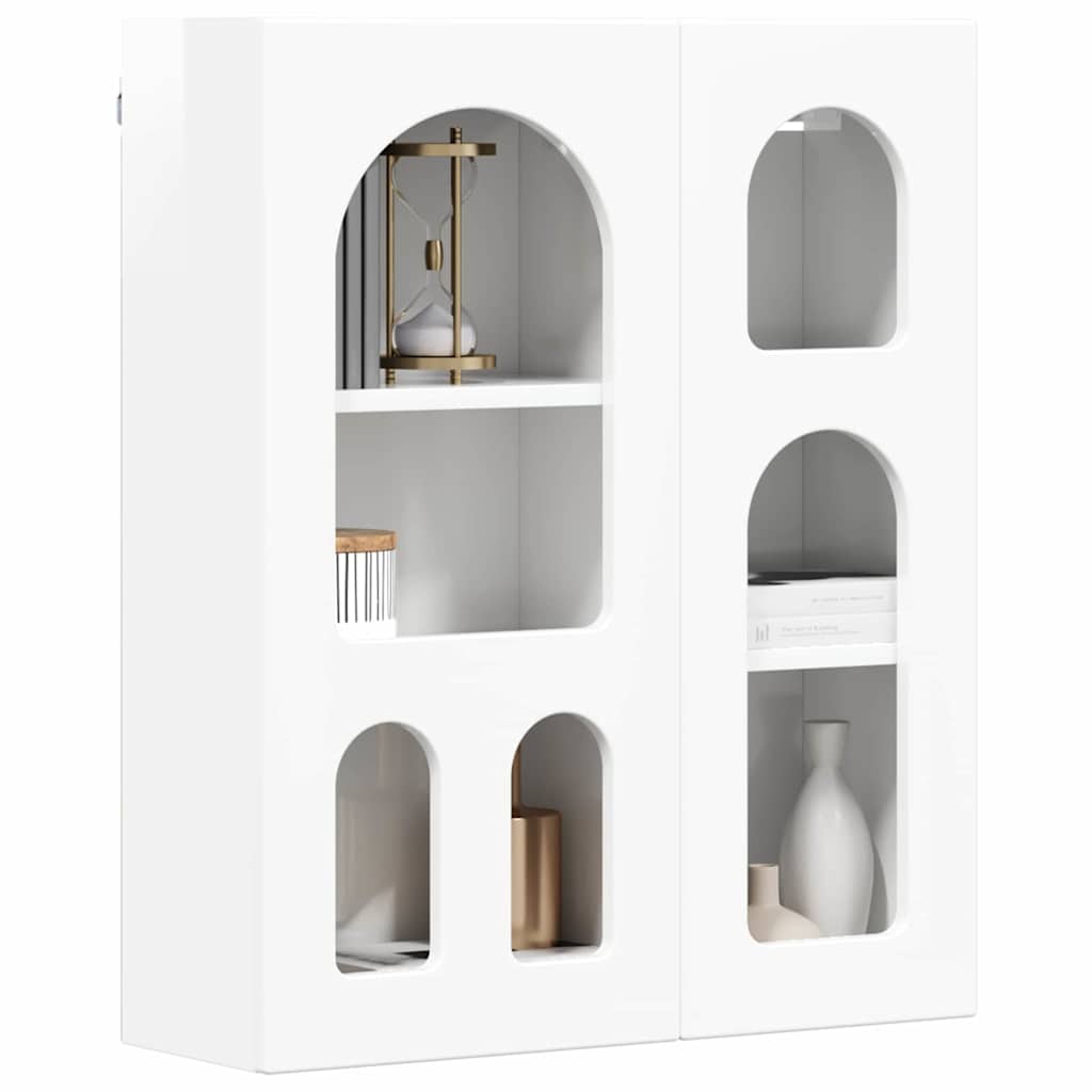 Armadio pensile con lo scaffale Bianco Lucido 59 x 20 x 71.5 cm