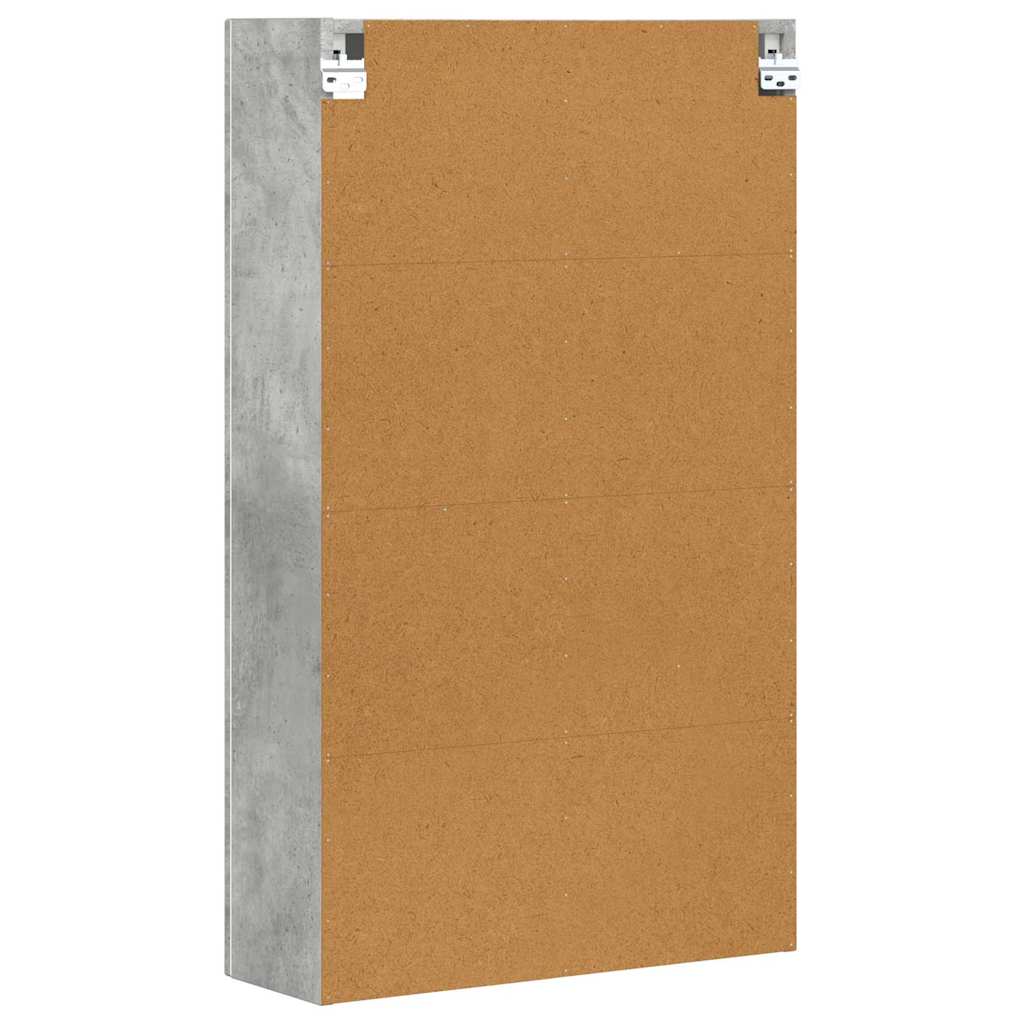 Armadio pensile con lo scaffale Grigio cemento 59 x 20 x 100 cm