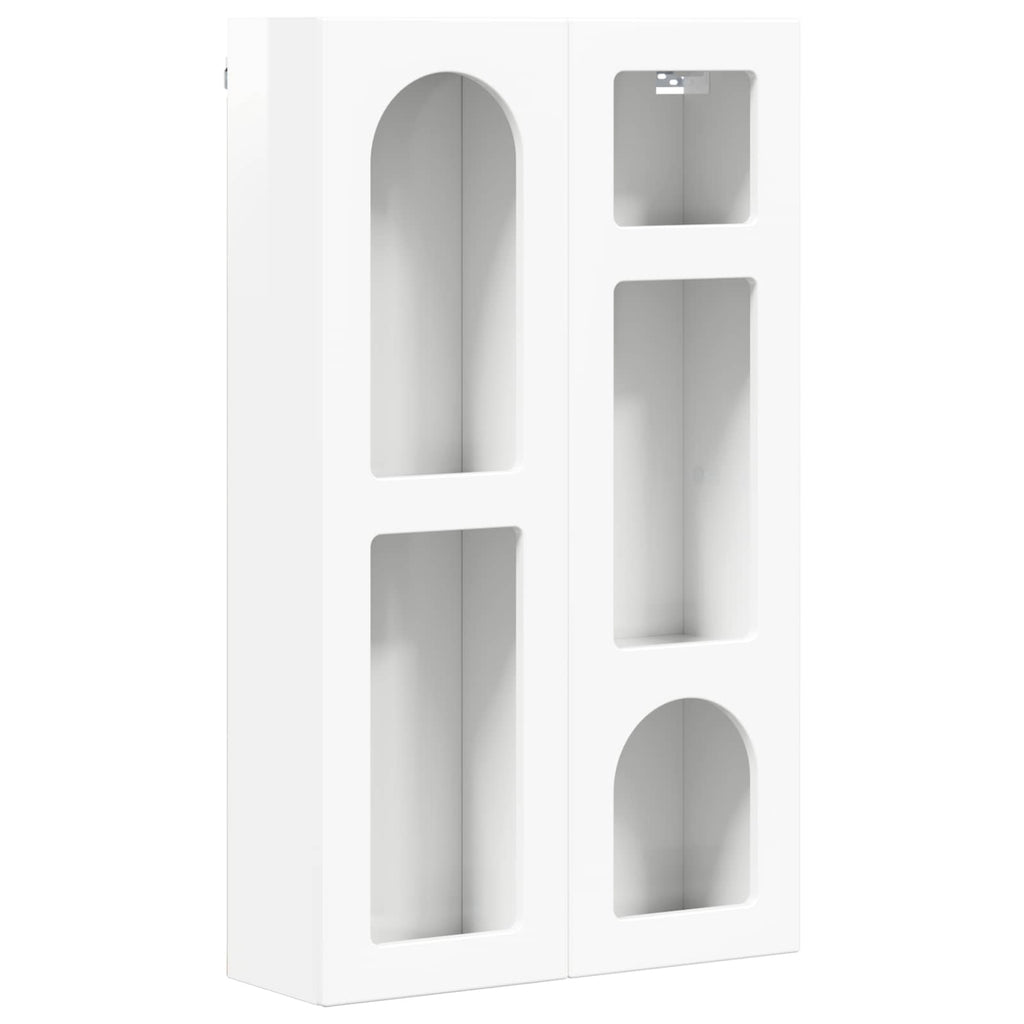 Armadio pensile con lo scaffale Bianco Lucido 59 x 20 x 100 cm