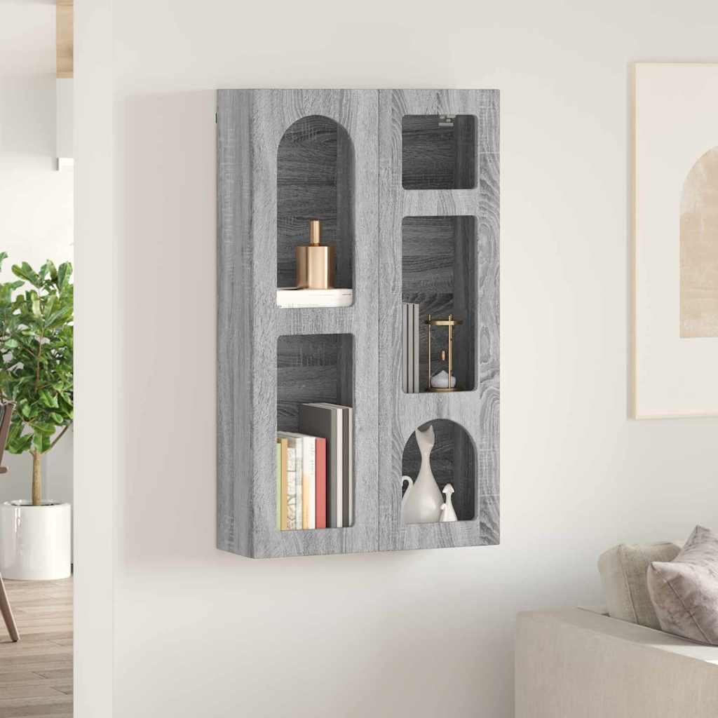 Armadio pensile con lo scaffale Grigio Sonoma 59 x 20 x 100 cm