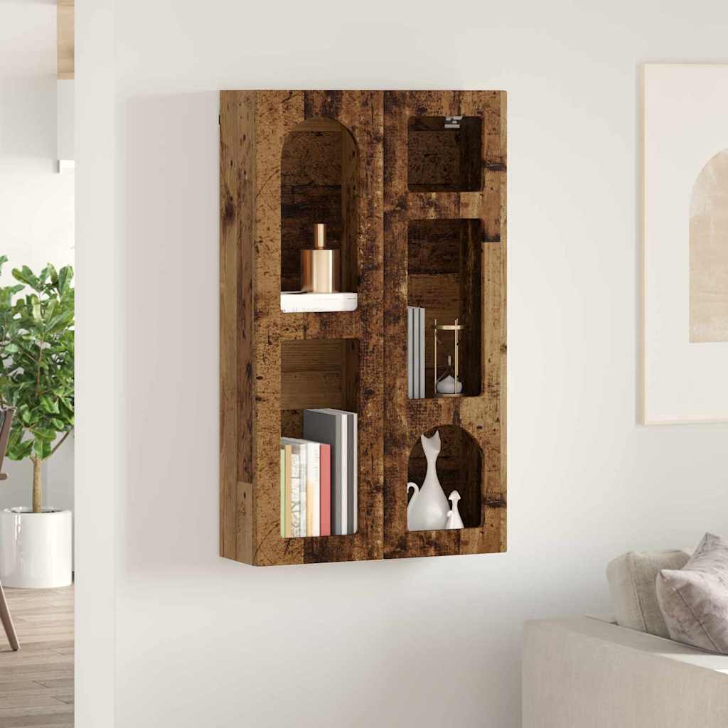 Armadio pensile con lo scaffale Legno vecchio 59 x 20 x 100 cm