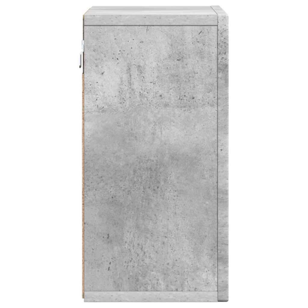 Armadio pensile con lo scaffale Grigio cemento 60 x 20 x 40 cm