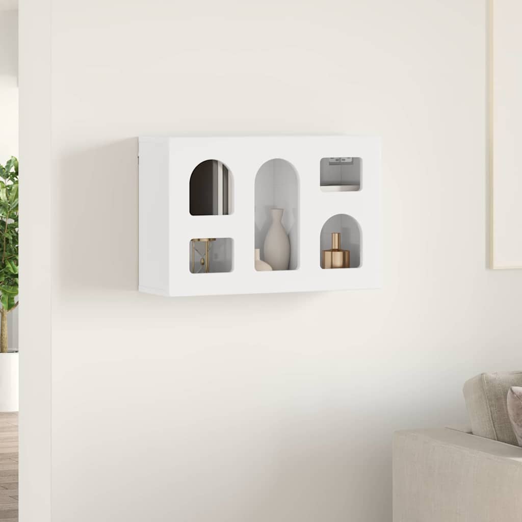 Armadio pensile Bianco Lucido 60 x 20 x 40 cm Legno multistrato