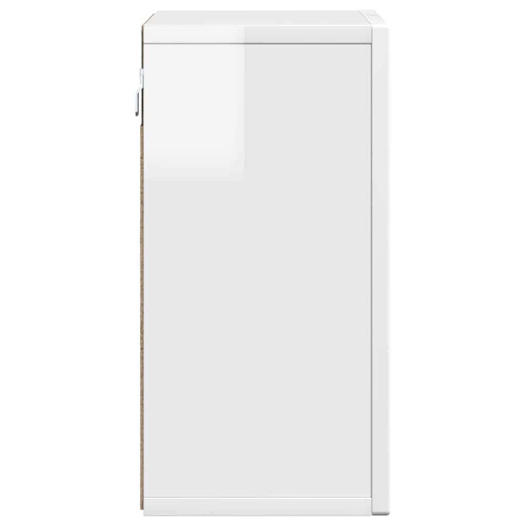 Armadio pensile Bianco Lucido 60 x 20 x 40 cm Legno multistrato