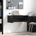 Scrivania a parete Rovere Nero 80 x 45 x 30 cm