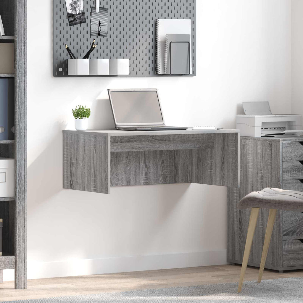 Scrivania a parete Grigio Sonoma 80 x 45 x 30 cm