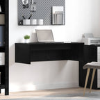 Scrivania a parete Rovere Nero 100 x 45 x 30 cm